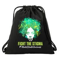 Fight The Stigma Mental Health Awareness Butterflies Drawstring Bag