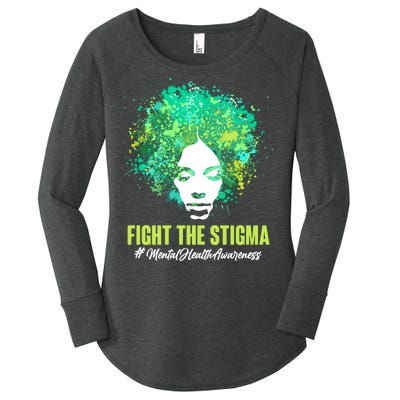 Fight The Stigma Mental Health Awareness Butterflies Women's Perfect Tri Tunic Long Sleeve Shirt