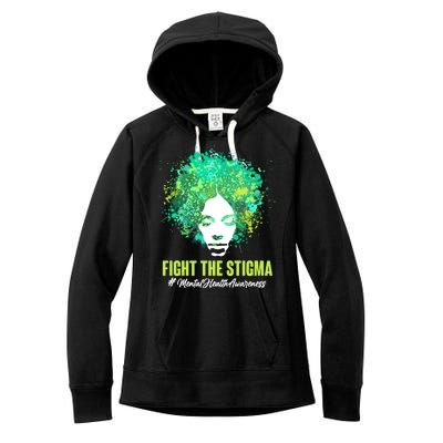 Fight The Stigma Mental Health Awareness Butterflies Women's Fleece Hoodie