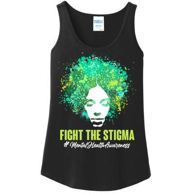 Fight The Stigma Mental Health Awareness Butterflies Ladies Essential Tank