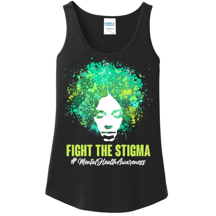 Fight The Stigma Mental Health Awareness Butterflies Ladies Essential Tank