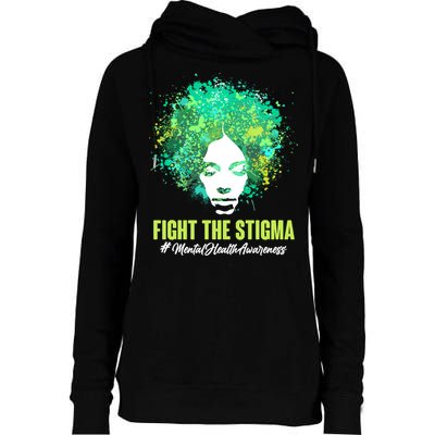 Fight The Stigma Mental Health Awareness Butterflies Womens Funnel Neck Pullover Hood