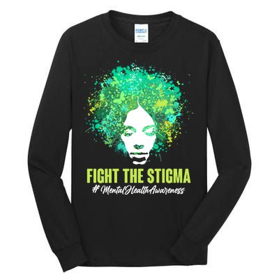 Fight The Stigma Mental Health Awareness Butterflies Tall Long Sleeve T-Shirt