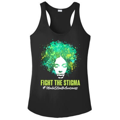 Fight The Stigma Mental Health Awareness Butterflies Ladies PosiCharge Competitor Racerback Tank