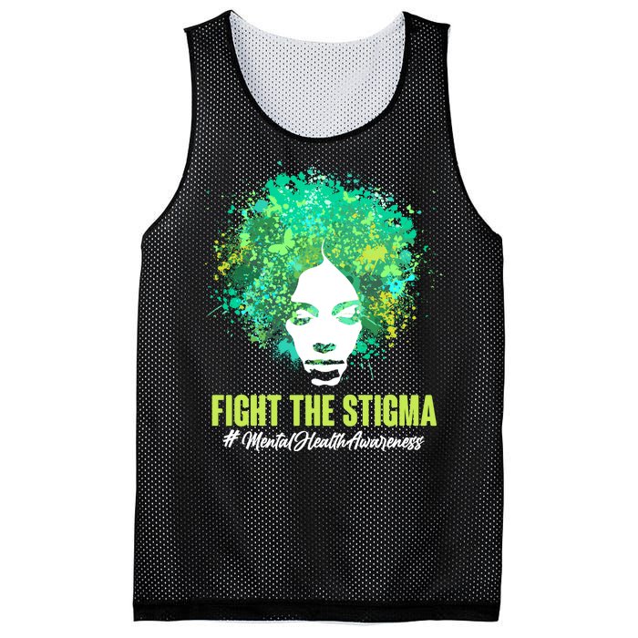 Fight The Stigma Mental Health Awareness Butterflies Mesh Reversible Basketball Jersey Tank