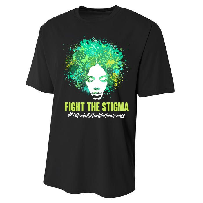 Fight The Stigma Mental Health Awareness Butterflies Performance Sprint T-Shirt