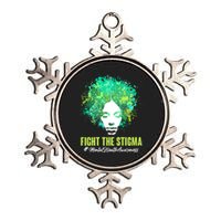 Fight The Stigma Mental Health Awareness Butterflies Metallic Star Ornament