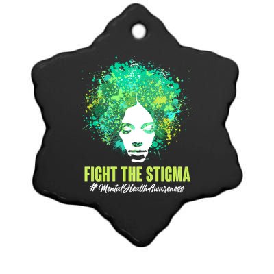 Fight The Stigma Mental Health Awareness Butterflies Ceramic Star Ornament