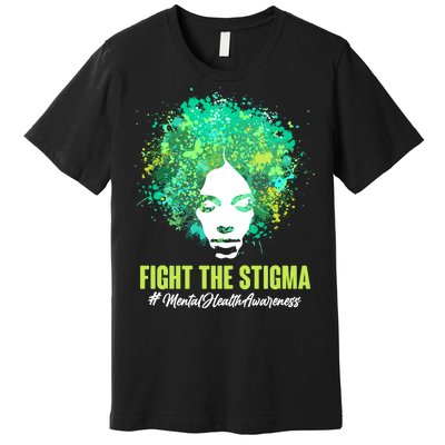 Fight The Stigma Mental Health Awareness Butterflies Premium T-Shirt