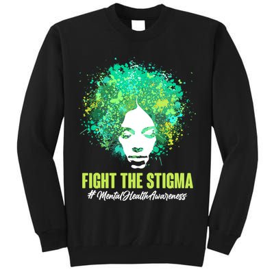 Fight The Stigma Mental Health Awareness Butterflies Tall Sweatshirt