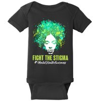 Fight The Stigma Mental Health Awareness Butterflies Baby Bodysuit