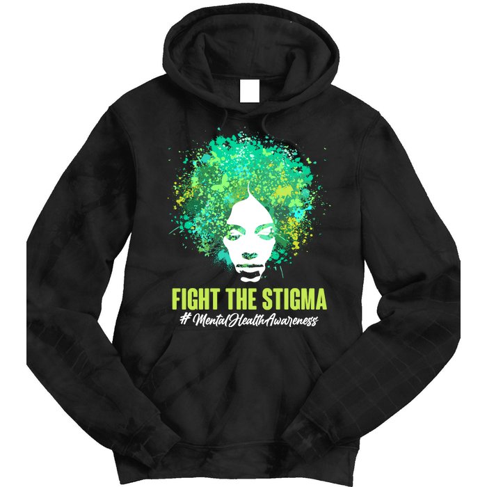 Fight The Stigma Mental Health Awareness Butterflies Tie Dye Hoodie