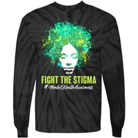 Fight The Stigma Mental Health Awareness Butterflies Tie-Dye Long Sleeve Shirt