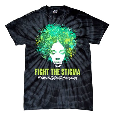 Fight The Stigma Mental Health Awareness Butterflies Tie-Dye T-Shirt