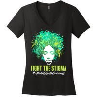 Fight The Stigma Mental Health Awareness Butterflies Women's V-Neck T-Shirt