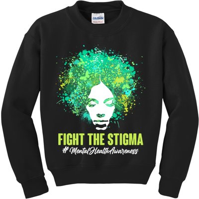 Fight The Stigma Mental Health Awareness Butterflies Kids Sweatshirt