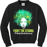 Fight The Stigma Mental Health Awareness Butterflies Kids Sweatshirt