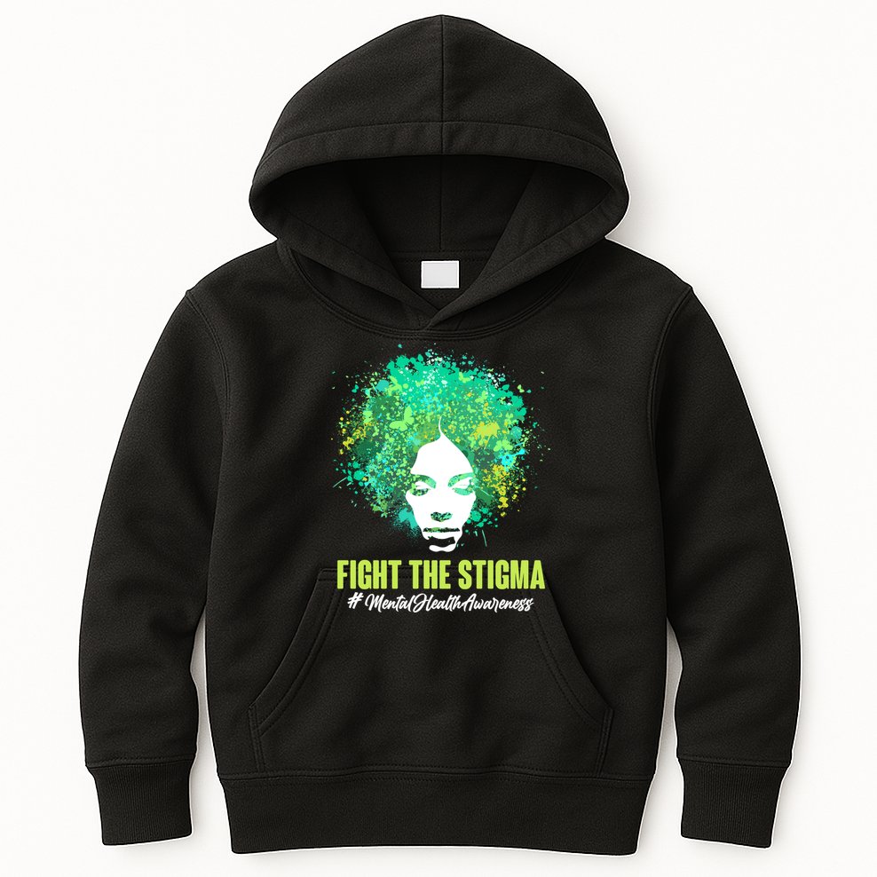 Fight The Stigma Mental Health Awareness Butterflies Kids Hoodie