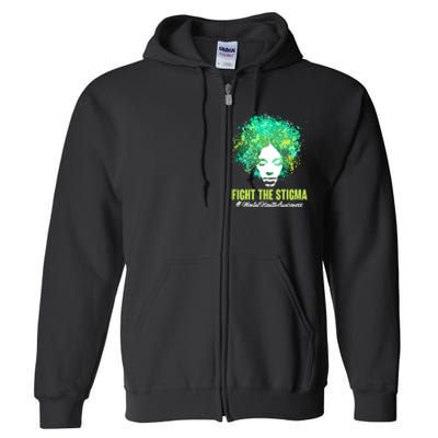 Fight The Stigma Mental Health Awareness Butterflies Full Zip Hoodie