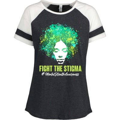 Fight The Stigma Mental Health Awareness Butterflies Enza Ladies Jersey Colorblock Tee