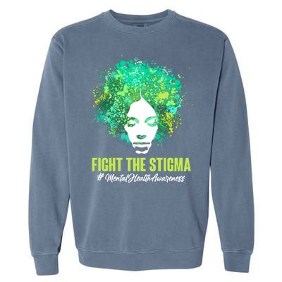 Fight The Stigma Mental Health Awareness Butterflies Garment-Dyed Sweatshirt