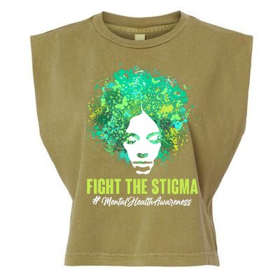 Fight The Stigma Mental Health Awareness Butterflies Garment-Dyed Women's Muscle Tee