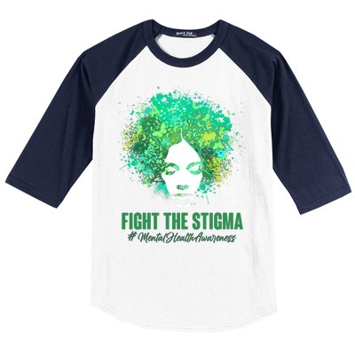 Fight The Stigma Mental Health Awareness Butterflies Baseball Sleeve Shirt