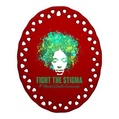 Fight The Stigma Mental Health Awareness Butterflies Ceramic Oval Ornament