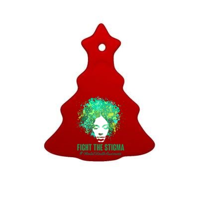 Fight The Stigma Mental Health Awareness Butterflies Ceramic Tree Ornament