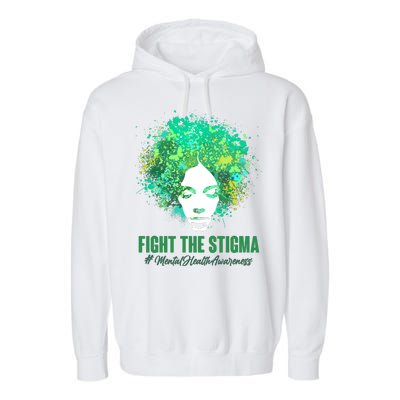 Fight The Stigma Mental Health Awareness Butterflies Garment-Dyed Fleece Hoodie