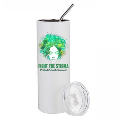 Fight The Stigma Mental Health Awareness Butterflies Stainless Steel Tumbler