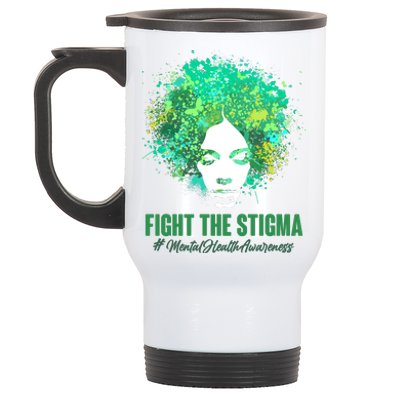 Fight The Stigma Mental Health Awareness Butterflies Stainless Steel Travel Mug