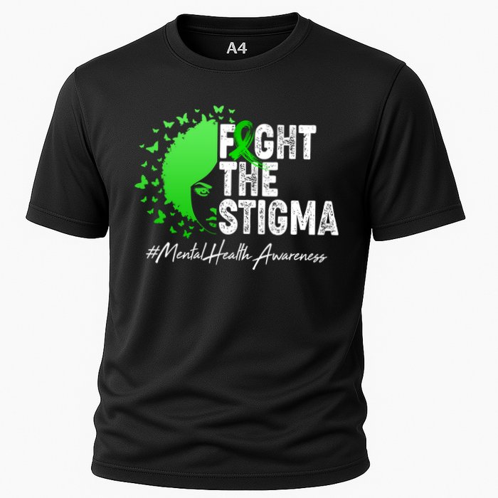 Fight The Stigma Mental Health Awareness Support Cooling Performance Crew T-Shirt