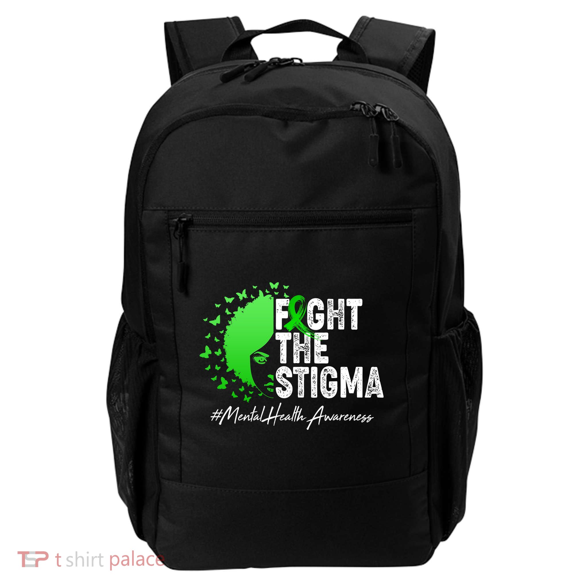 Fight The Stigma Mental Health Awareness Support Daily Commute Backpack