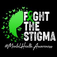 Fight The Stigma Mental Health Awareness Support Flat Bill Trucker Hat