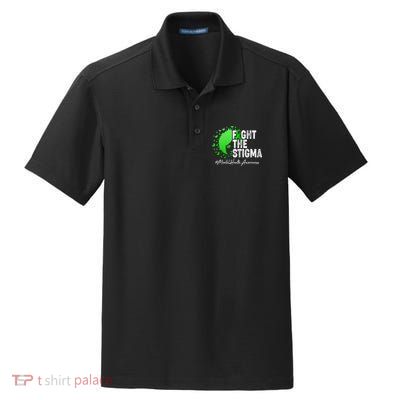 Fight The Stigma Mental Health Awareness Support Dry Zone Grid Polo