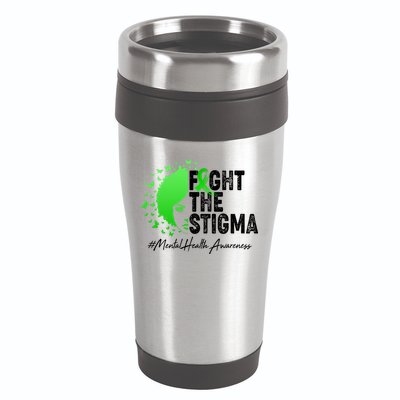 Fight The Stigma Mental Health Awareness Support 16oz Travel Tumbler