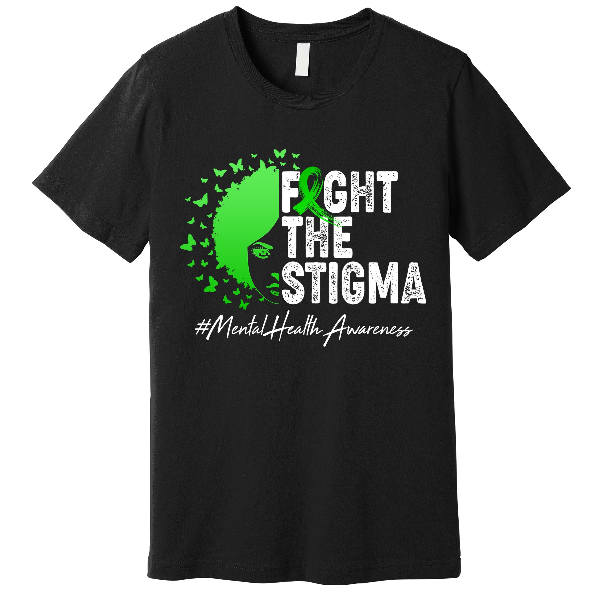 Fight The Stigma Mental Health Awareness Support Premium T-Shirt