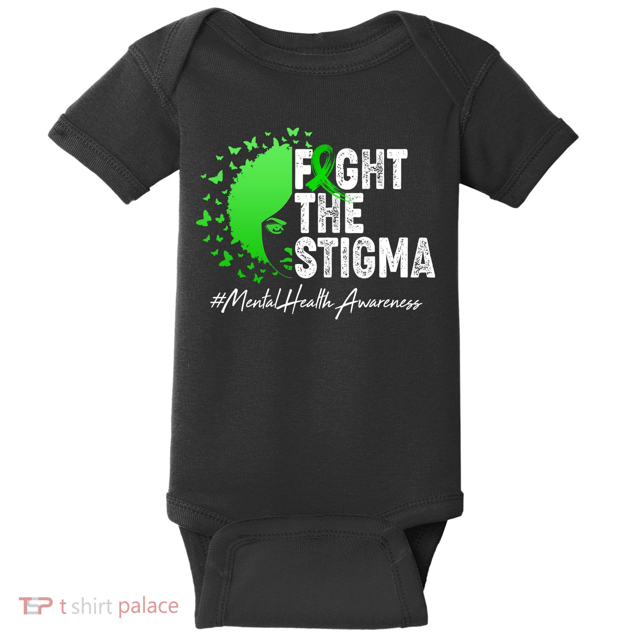 Fight The Stigma Mental Health Awareness Support Baby Bodysuit