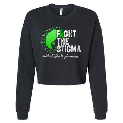 Fight The Stigma Mental Health Awareness Support Cropped Pullover Crew