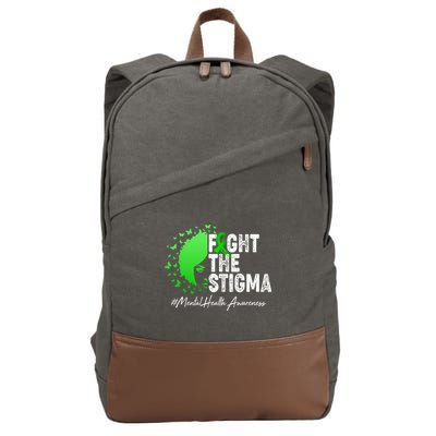 Fight The Stigma Mental Health Awareness Support Cotton Canvas Backpack