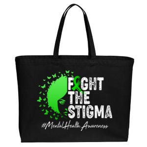 Fight The Stigma Mental Health Awareness Support Cotton Canvas Jumbo Tote