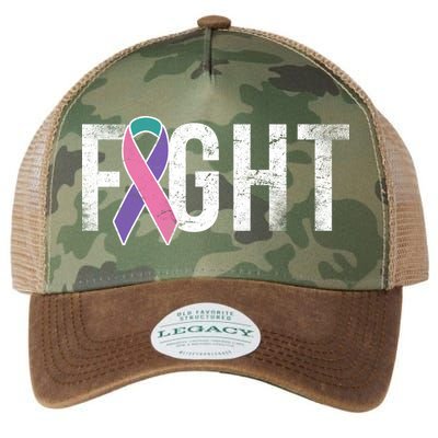Fight Thyroid Cancer Legacy Tie Dye Trucker Hat