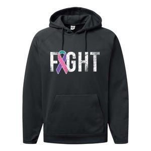 Fight Thyroid Cancer Performance Fleece Hoodie