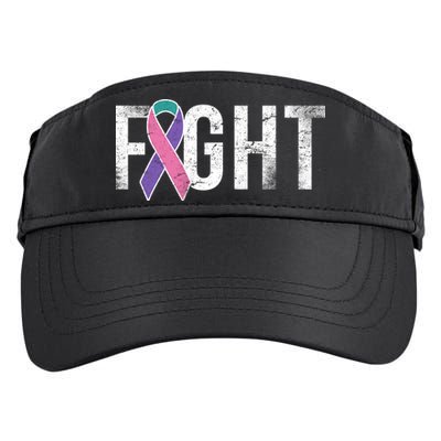 Fight Thyroid Cancer Adult Drive Performance Visor