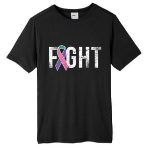 Fight Thyroid Cancer Tall Fusion ChromaSoft Performance T-Shirt