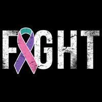 Fight Thyroid Cancer Drawstring Bag