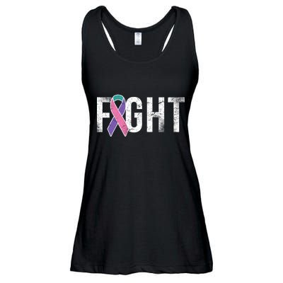 Fight Thyroid Cancer Ladies Essential Flowy Tank