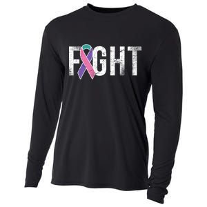 Fight Thyroid Cancer Cooling Performance Long Sleeve Crew