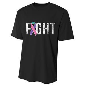 Fight Thyroid Cancer Performance Sprint T-Shirt